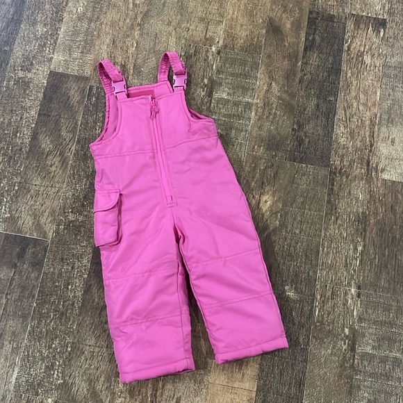 London Fog Girl’s Snow Bibs Overalls - Pink - Picture 1 of 5